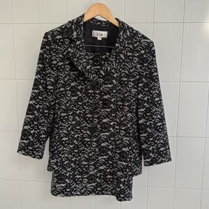 Lesuit black and white skirt suit size 14 like new